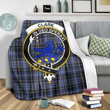 Clark (Lion) Tartan Blanket with Family Crest