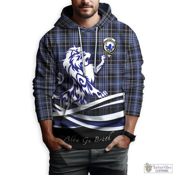 Clark (Lion) Tartan Hoodie with Alba Gu Brath Regal Lion Emblem