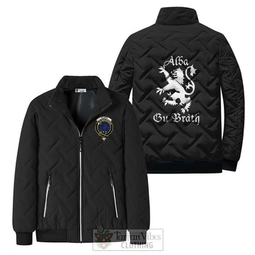 Clark (Lion) Family Crest Padded Cotton Jacket Lion Rampant Alba Gu Brath Style - 2D-tartanvibesclothing