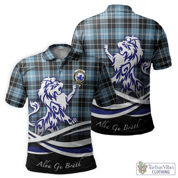 Clark (Lion) Ancient Tartan Polo Shirt with Alba Gu Brath Regal Lion Emblem