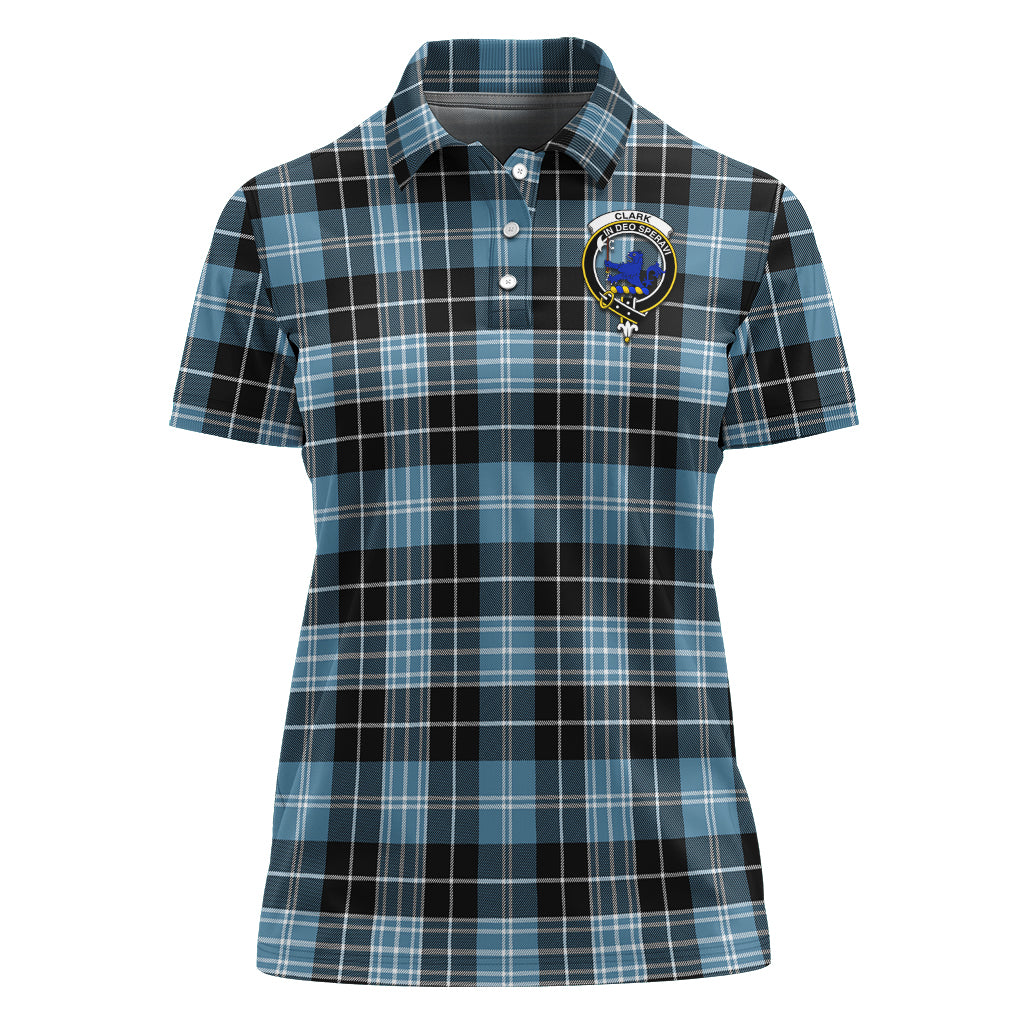 clark-lion-ancient-tartan-polo-shirt-with-family-crest-for-women