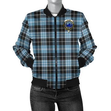 Clark (Lion) Ancient Tartan Bomber Jacket with Family Crest