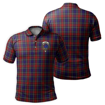 Clark (Lion) Red Tartan Men's Polo Shirt with Family Crest