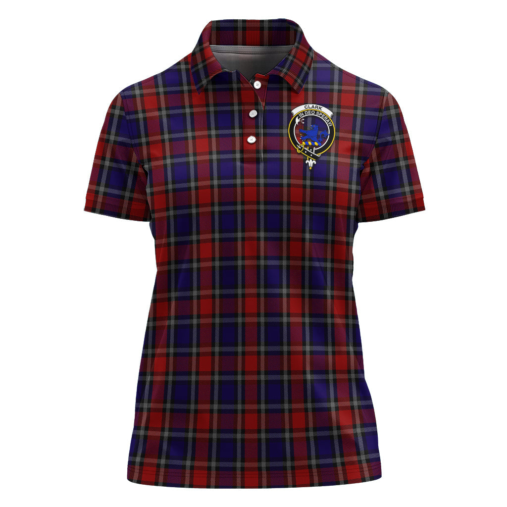clark-lion-red-tartan-polo-shirt-with-family-crest-for-women