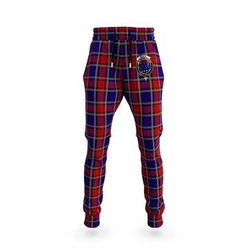 Clark (Lion) Red Tartan Joggers Pants with Family Crest