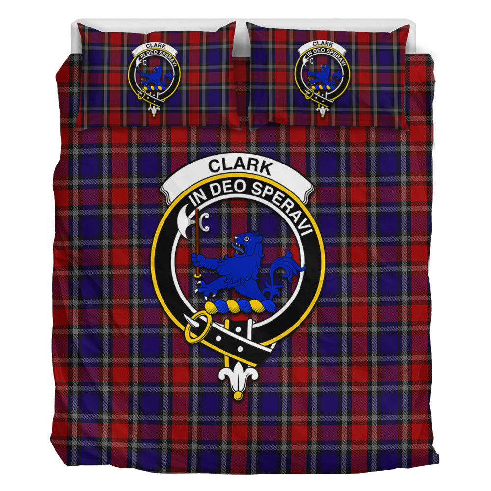 clark-lion-red-tartan-bedding-set-with-family-crest
