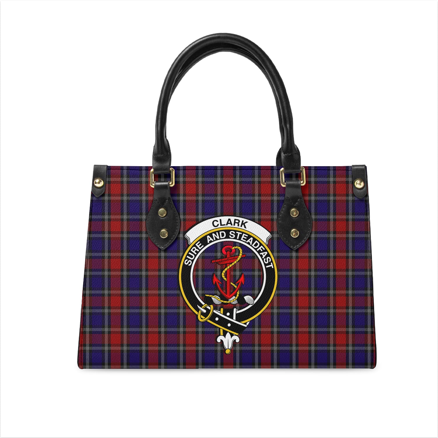 clark-red-tartan-leather-bag-with-family-crest