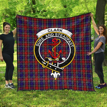 clark-red-tartan-quilt-with-family-crest