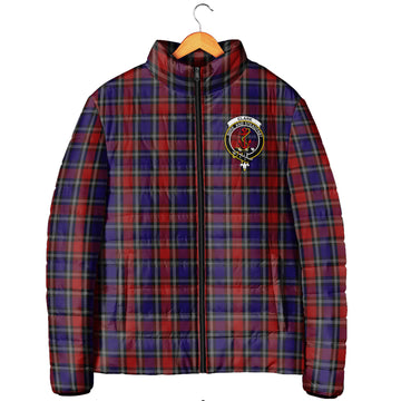 Clark Red Tartan Padded Jacket with Family Crest