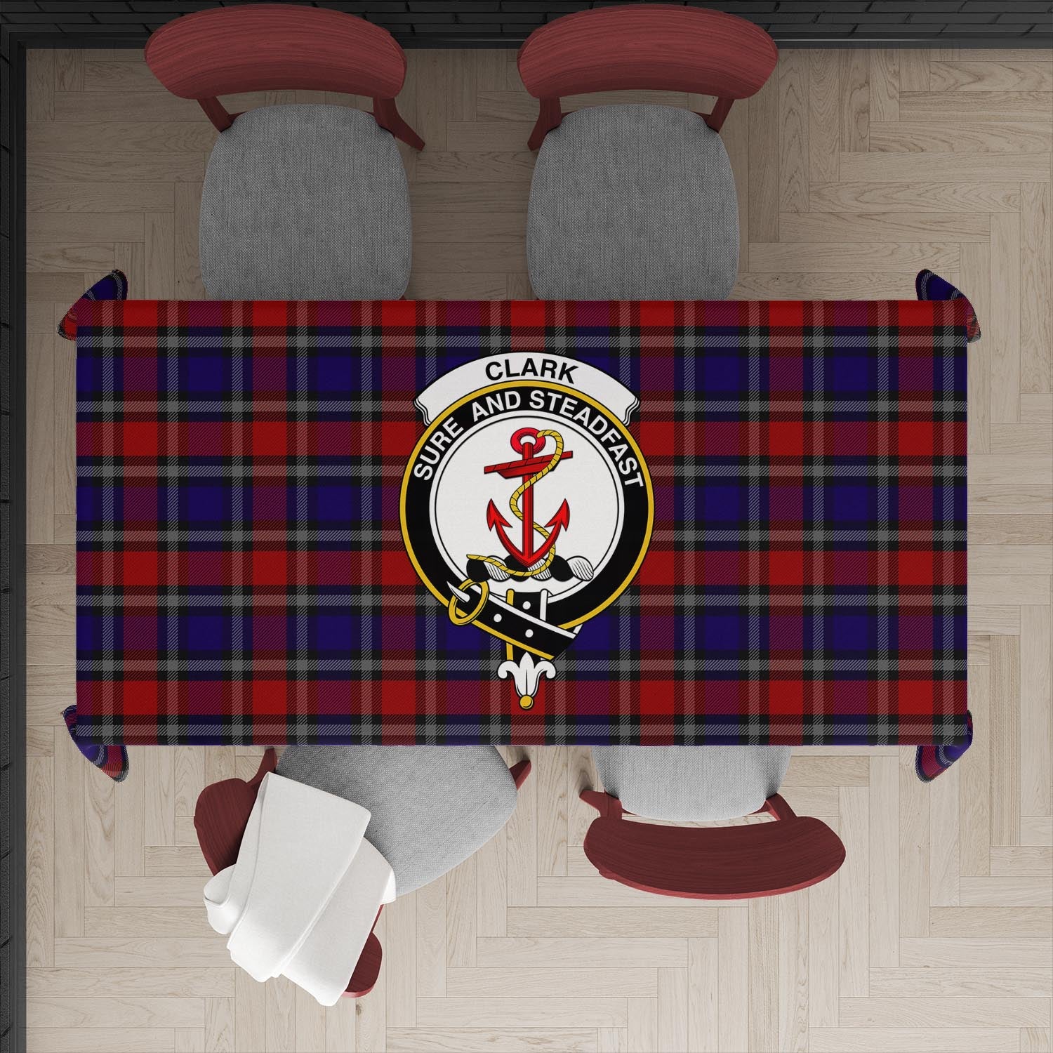 clark-red-tatan-tablecloth-with-family-crest