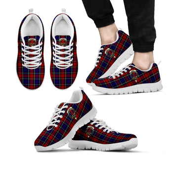 Clark Red Tartan Sneakers with Family Crest