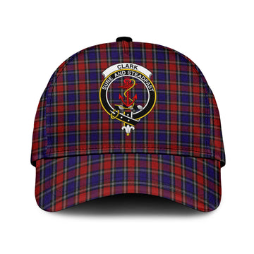 Clark Red Tartan Classic Cap with Family Crest