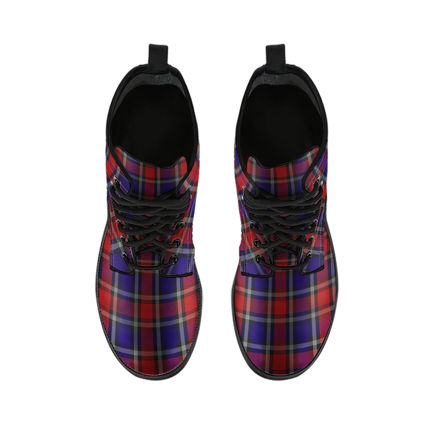 clark-red-tartan-leather-boots