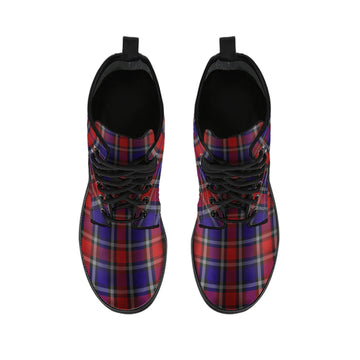 Clark Red Tartan Leather Boots