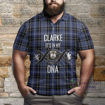 Clarke Tartan Polo Shirt with Family Crest DNA In Me Style Kid - Tartan Vibes Clothing