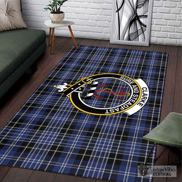 Clarke Tartan Area Rug with Family Crest L 59*86 inch (150x220 cm) - Tartan Vibes Clothing