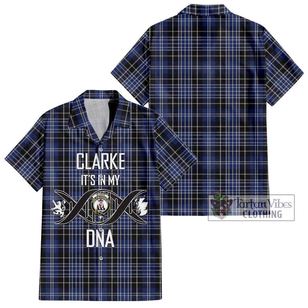 Clarke Tartan Hawaiian Shirt with Family Crest DNA In Me Style Kid - Tartan Vibes Clothing
