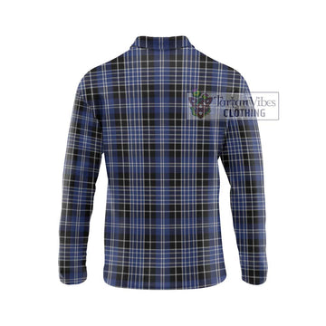 Clarke Tartan Long Sleeve Polo Shirt with Family Crest DNA In Me Style - Tartan Vibes Clothing