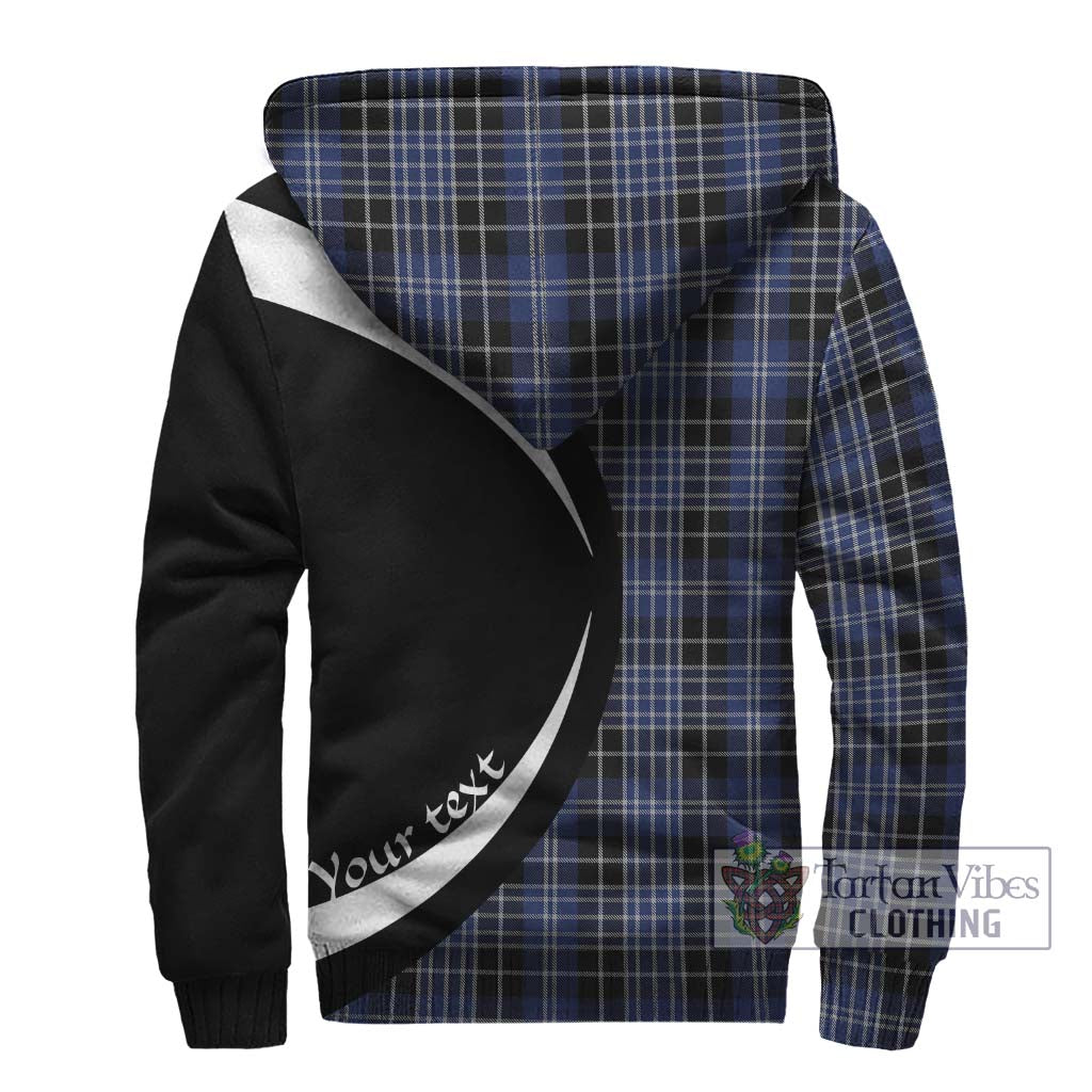 Clarke Tartan Sherpa Hoodie with Family Crest Circle Style - Tartan Vibes Clothing