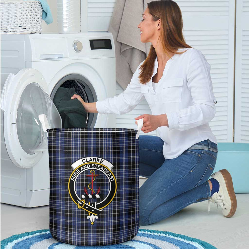 Clarke Tartan Laundry Basket with Family Crest - Tartan Vibes Clothing