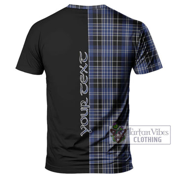 Clarke Tartan T-Shirt with Family Crest and Half Of Me Style - Tartan Vibes Clothing