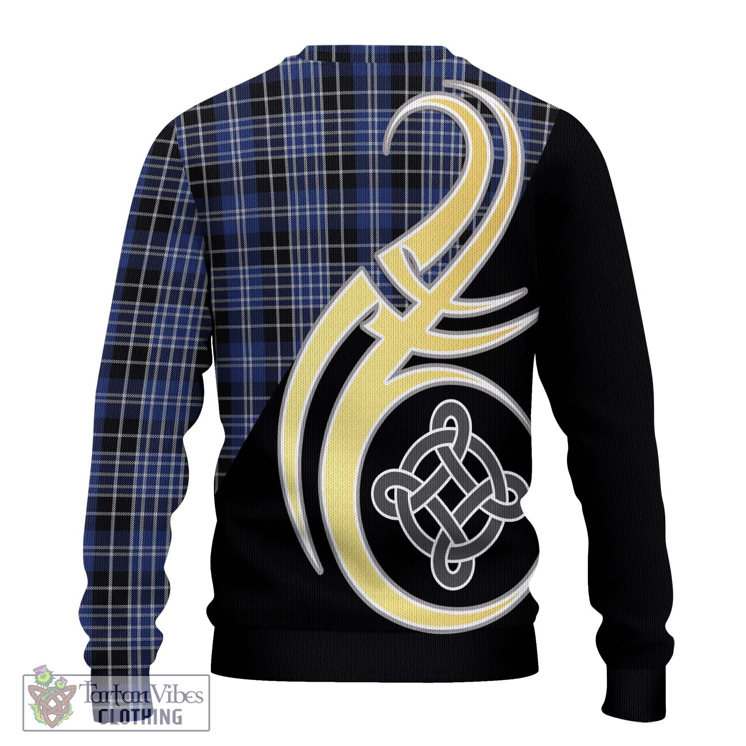Clarke Tartan Ugly Sweater with Family Crest and Celtic Symbol Style - Tartan Vibes Clothing
