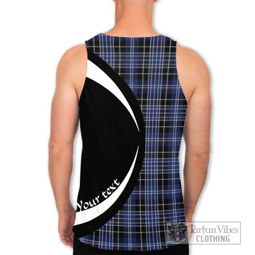 Clarke Tartan Men's Tank Top with Family Crest Circle Style - Tartan Vibes Clothing