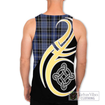 Clarke Tartan Men's Tank Top with Family Crest and Celtic Symbol Style - Tartan Vibes Clothing