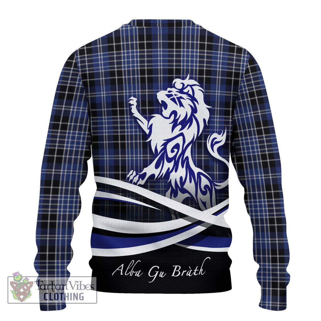 Clarke Tartan Ugly Sweater with Alba Gu Brath Regal Lion Emblem - Tartan Vibes Clothing