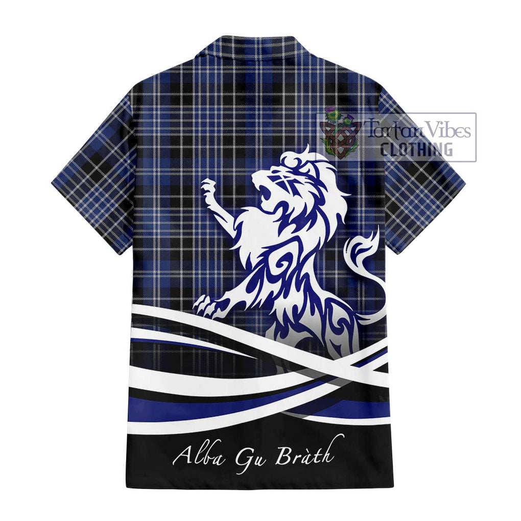 Clarke Tartan Hawaiian Shirt with Alba Gu Brath Regal Lion Emblem - Tartan Vibes Clothing