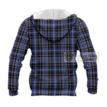 Clarke Tartan Knitted Hoodie with Family Crest DNA In Me Style - Tartan Vibes Clothing