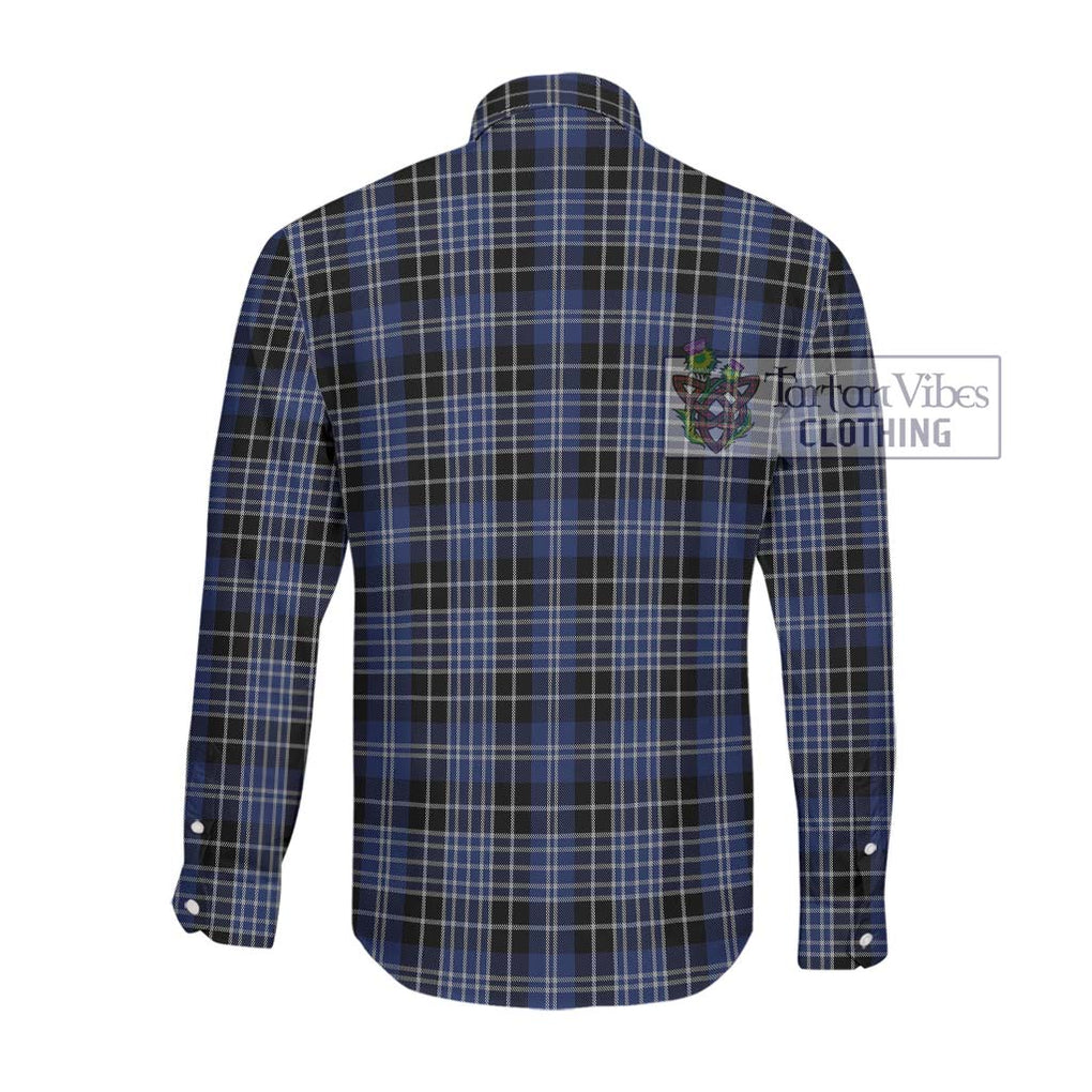 Clarke Tartan Long Sleeve Button Shirt with Family Crest DNA In Me Style - Tartanvibesclothing Shop