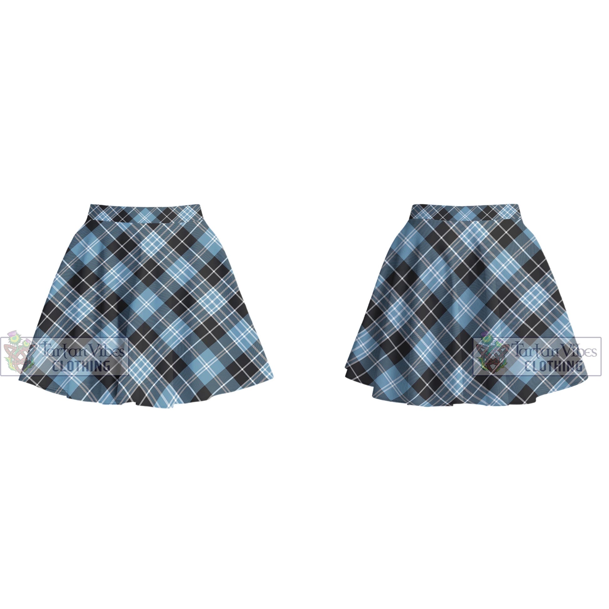 Tartan Vibes Clothing Clarke Ancient Tartan Women's Plated Mini Skirt