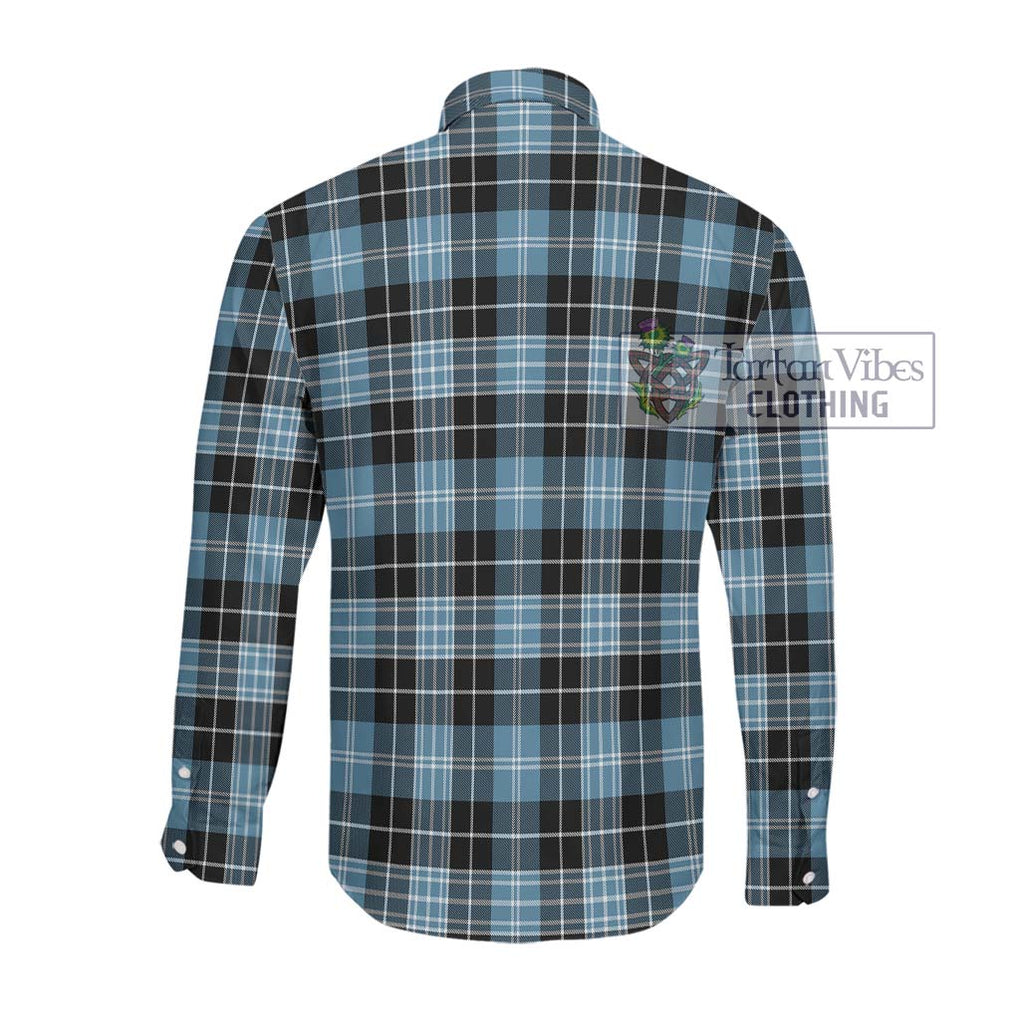 Clarke Ancient Tartan Long Sleeve Button Shirt with Family Crest DNA In Me Style - Tartanvibesclothing Shop