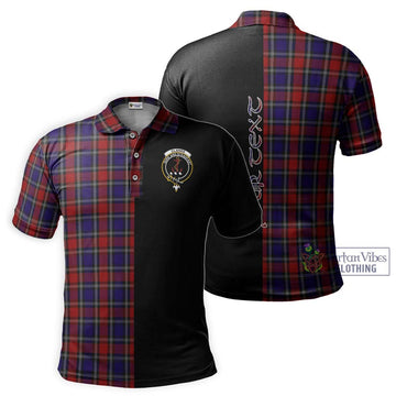 Clarke Red Tartan Polo Shirt with Family Crest and Half Of Me Style Kid - Tartan Vibes Clothing