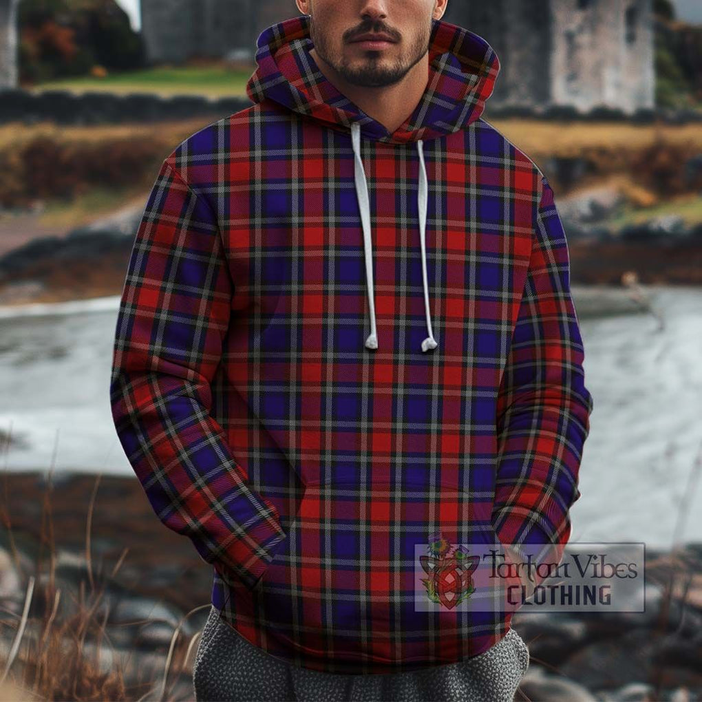 Clarke Red Tartan Cotton Hoodie Zip Hoodie - Tartan Vibes Clothing