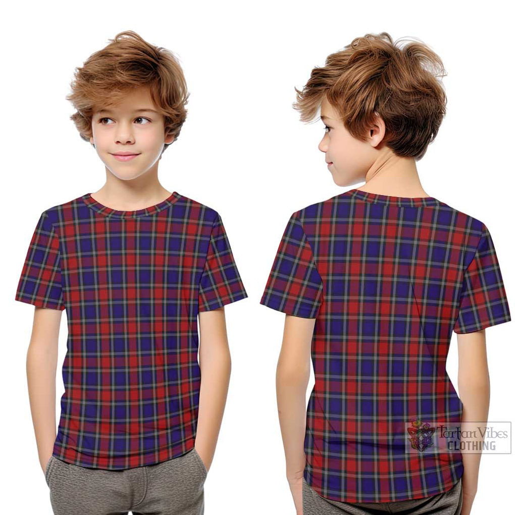 Clarke Red Tartan Kid T-Shirt Youth XL Size14 - Tartan Vibes Clothing