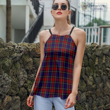 Clarke Red Tartan Loose Halter Neck Camisole Women - Tartan Vibes Clothing