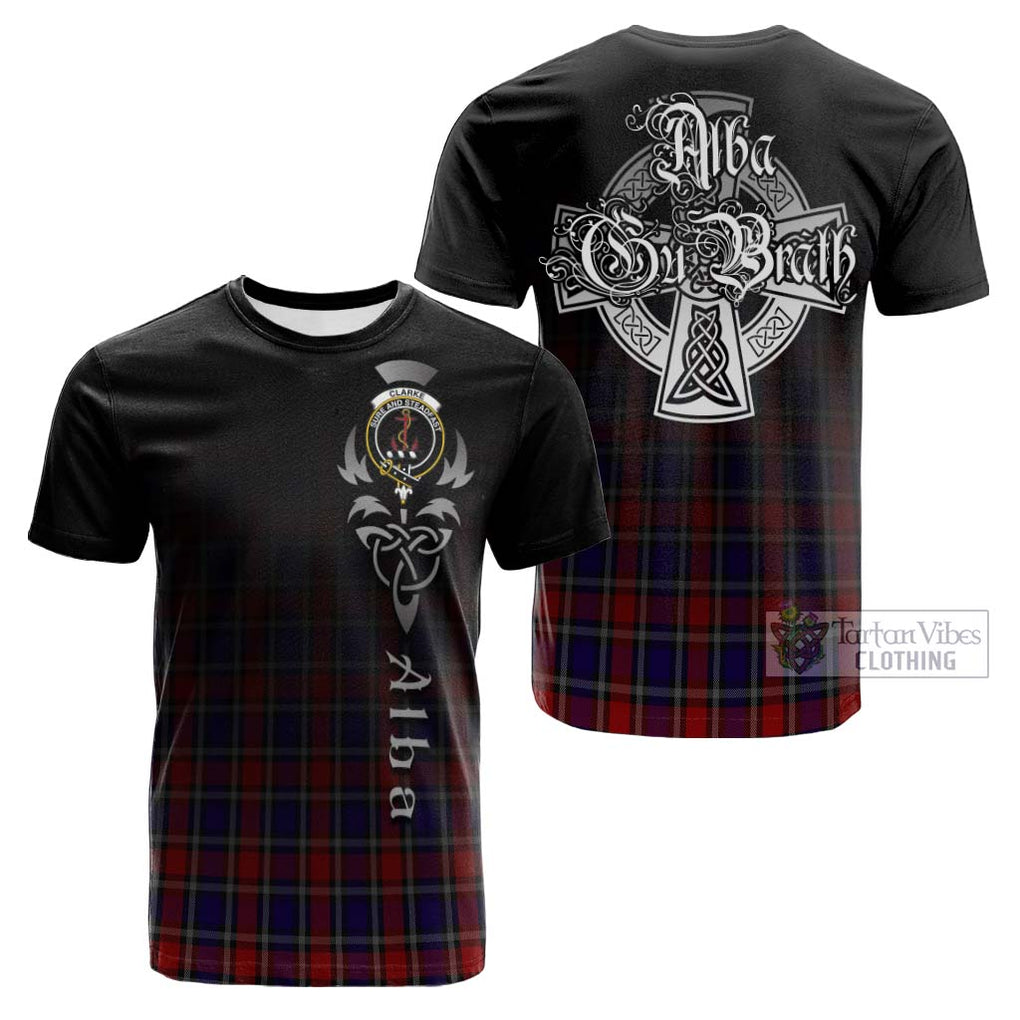 Clarke Red Tartan Cotton T-shirt Featuring Alba Gu Brath Family Crest Celtic Inspired Kid's Shirt - Tartan Vibes Clothing