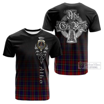 Clarke Red Tartan Cotton T-shirt Featuring Alba Gu Brath Family Crest Celtic Inspired Kid's Shirt - Tartan Vibes Clothing
