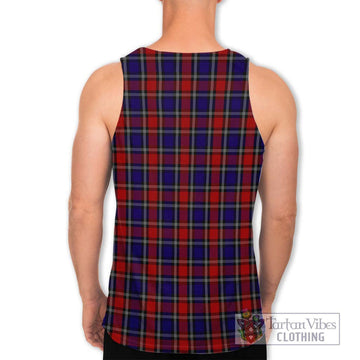 Clarke Red Tartan Men's Tank Top with Family Crest DNA In Me Style - Tartan Vibes Clothing