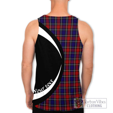 Clarke Red Tartan Men's Tank Top with Family Crest Circle Style - Tartan Vibes Clothing