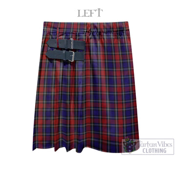 Clarke Red Tartan Men's Pleated Skirt - Fashion Casual Retro Scottish Kilt Style