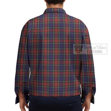 Clarke Red Tartan Unisex Lapel Cotton Jacket - Tartan Vibes Clothing