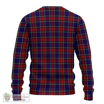 Clarke Red Tartan Ugly Sweater with Family Crest DNA In Me Style - Tartan Vibes Clothing