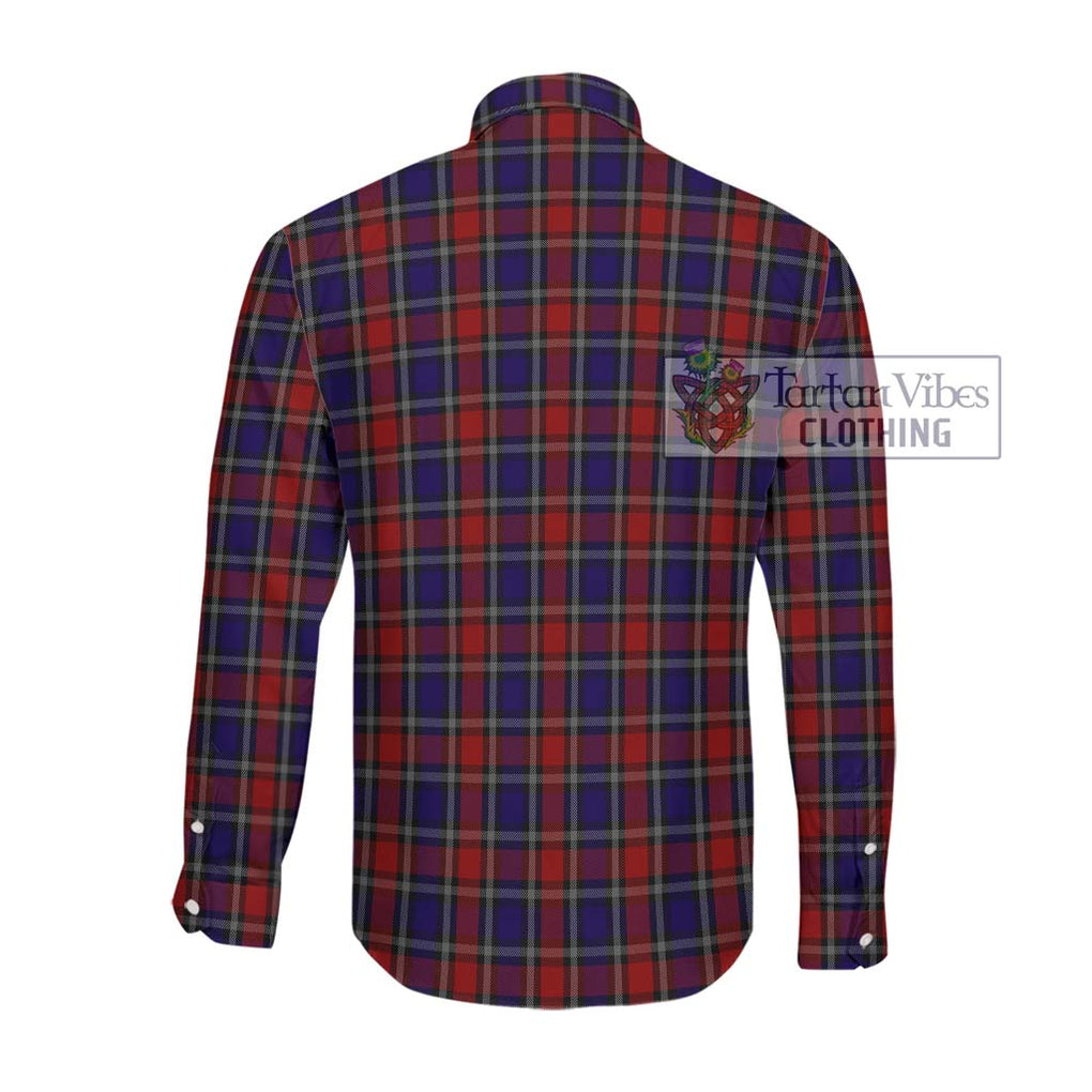 Clarke Red Tartan Long Sleeve Button Shirt with Family Crest DNA In Me Style - Tartanvibesclothing Shop