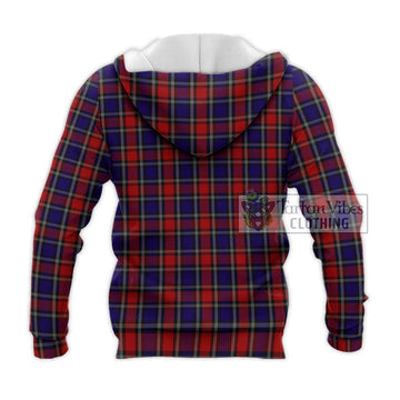 Clarke Red Tartan Knitted Hoodie with Family Crest DNA In Me Style - Tartan Vibes Clothing