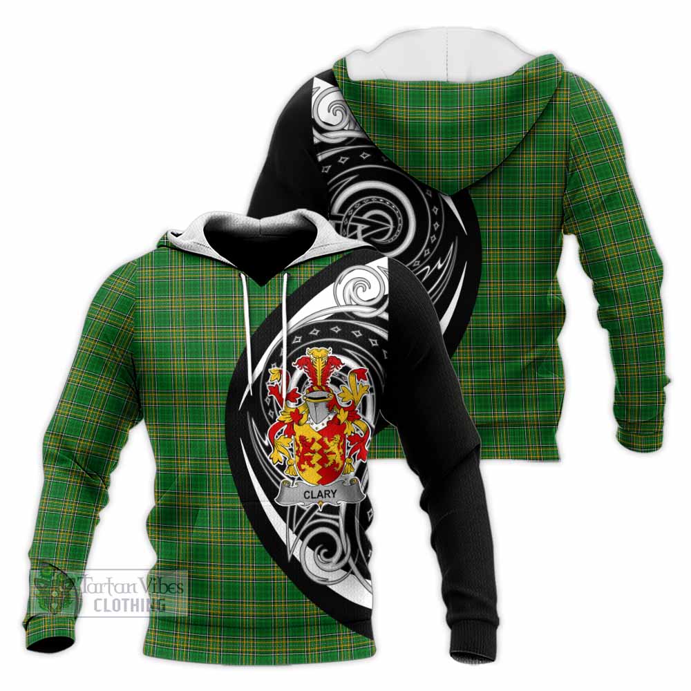 Tartan Vibes Clothing Clary Irish Clan Knitted Hoodie Celtic Circle Style
