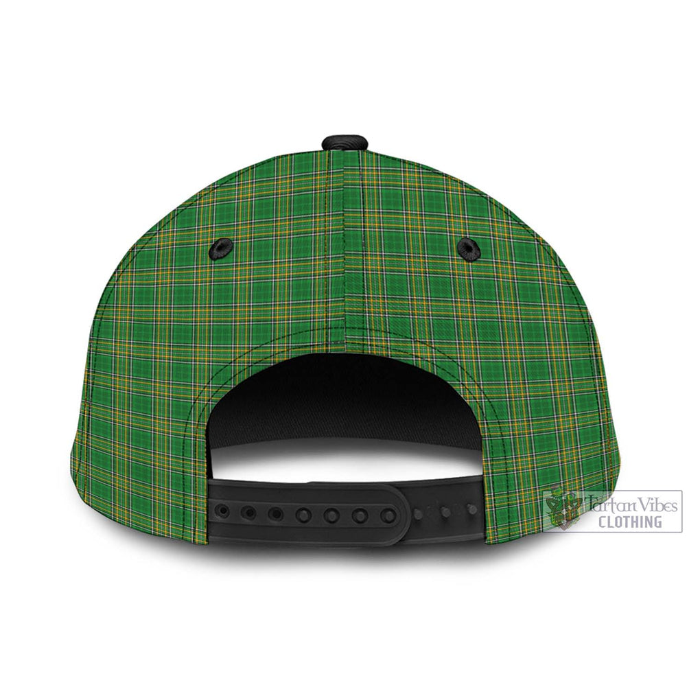 Quinn Irish Clan Tartan Classic Baseball Cap with Coat of Amrs - Tartan Vibes Clothing