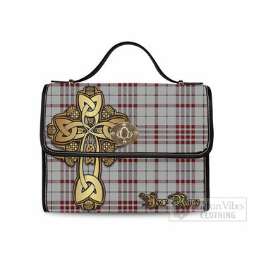 Tartan Vibes Clothing Clayton Tartan Waterproof Canvas Bag Golden Thistle Celtic Cross Style
